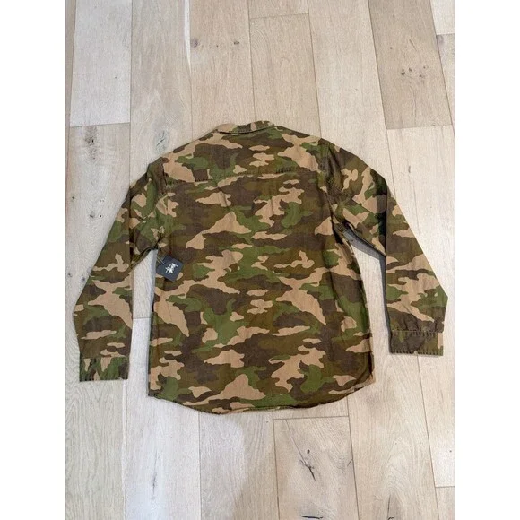 Rare Stussy Camo  International Worldwide Tribe Button Up Shirt  Mens XL - Picture 10 of 11
